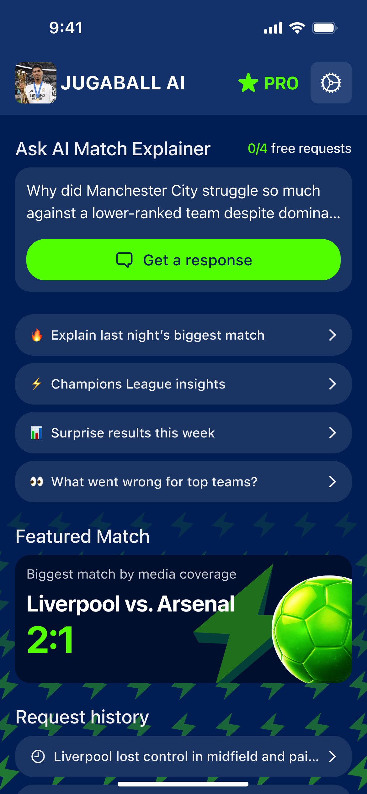 AI Smart Match Explainer – match chat screen
